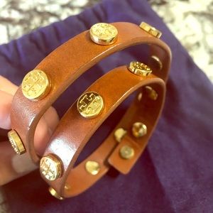 Tory Burch Stud Double Wrap Bracelet